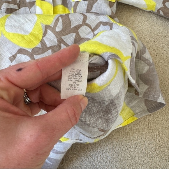 Vintage Elliott Lauren 100% Linen Top Medium - Picture 5 of 11